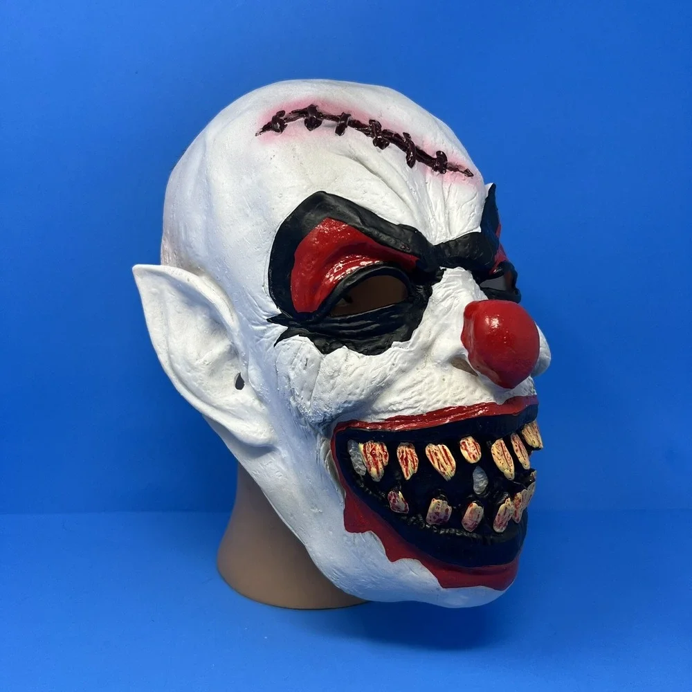 Halloween Mask Scary Clown Costume Party Cosplay Psycho Evil Latex Mask